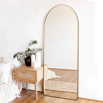 Spegel med guldfärgad ram 75x180 cm